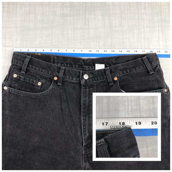 Vintage Levis Mens 40x30 550 Black Jeans - Picture 10 of 15